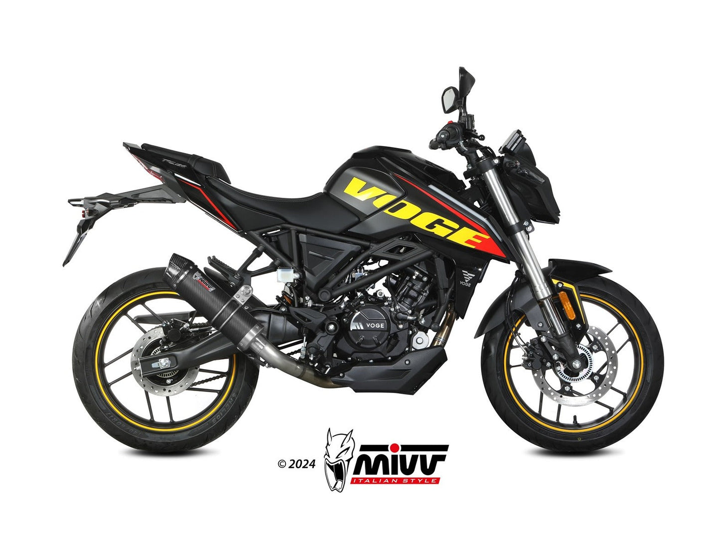 MIVV VO.002 VOGE BRIVIDO 125 R ( 2023+ ) Full System High Exhaust "GP" (carbon + cap; approved) – Accessories in the 2WheelsHero Motorcycle Aftermarket Accessories and Parts Online Shop
