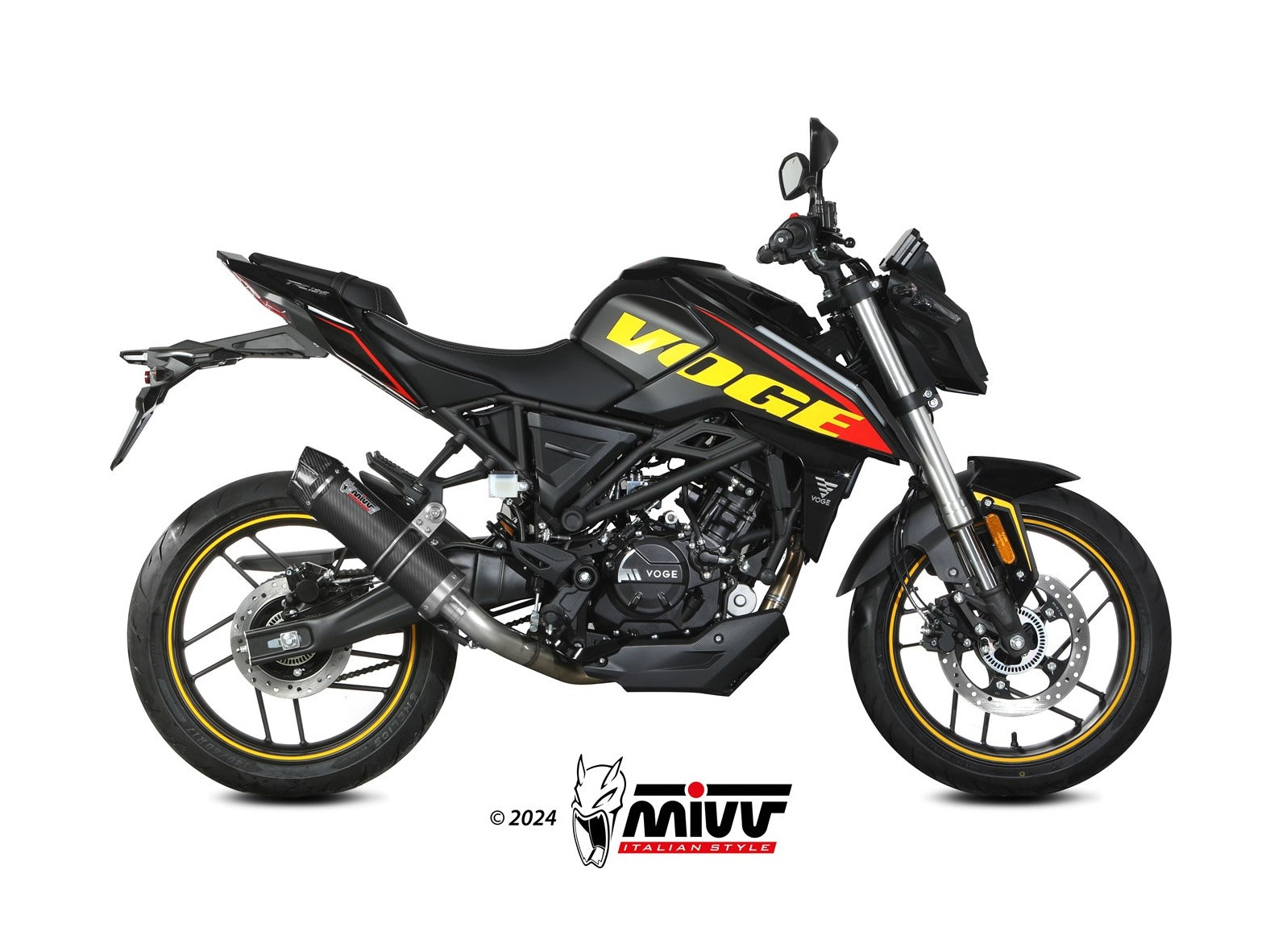 MIVV VO.002 VOGE BRIVIDO 125 R ( 2023+ ) Full System High Exhaust "GP" (carbon + cap; approved) – Accessories in the 2WheelsHero Motorcycle Aftermarket Accessories and Parts Online Shop
