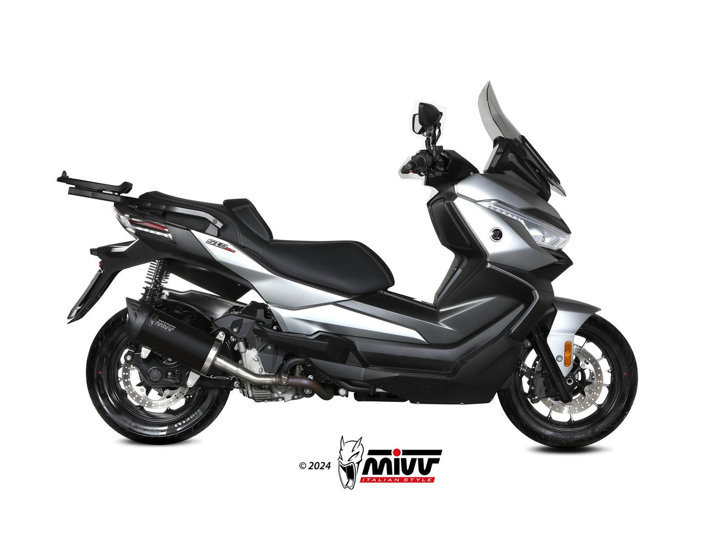 MIVV MV.VO.0001 VOGE SFIDA SR4 MAX ( 2024+ ) Slip-on Exhaust "Mover" (black; approved) – Accessories in the 2WheelsHero Motorcycle Aftermarket Accessories and Parts Online Shop