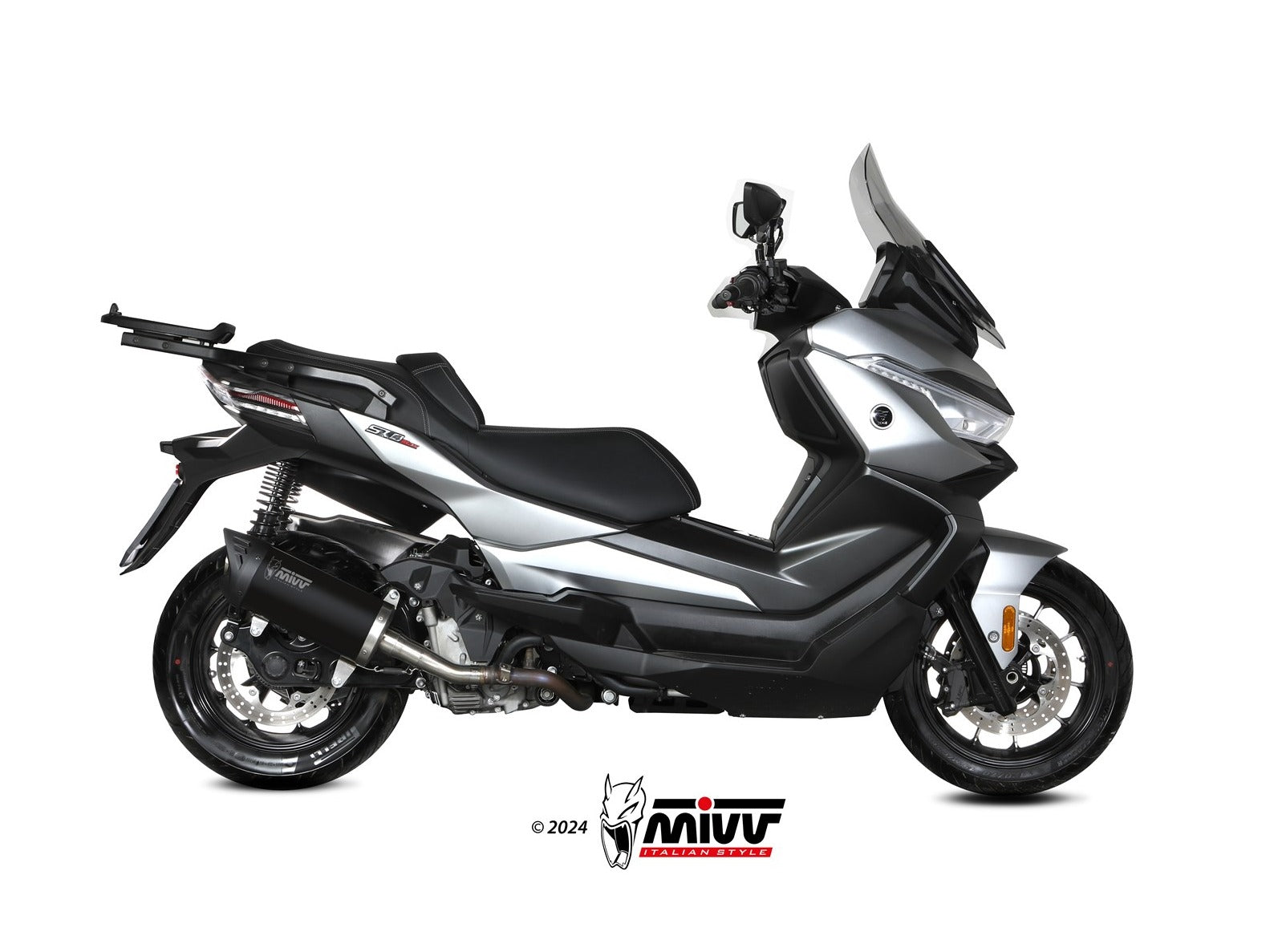 MIVV MV.VO.0001 VOGE SFIDA SR4 MAX ( 2024+ ) Slip-on Exhaust "Mover" (black; approved) – Accessories in the 2WheelsHero Motorcycle Aftermarket Accessories and Parts Online Shop