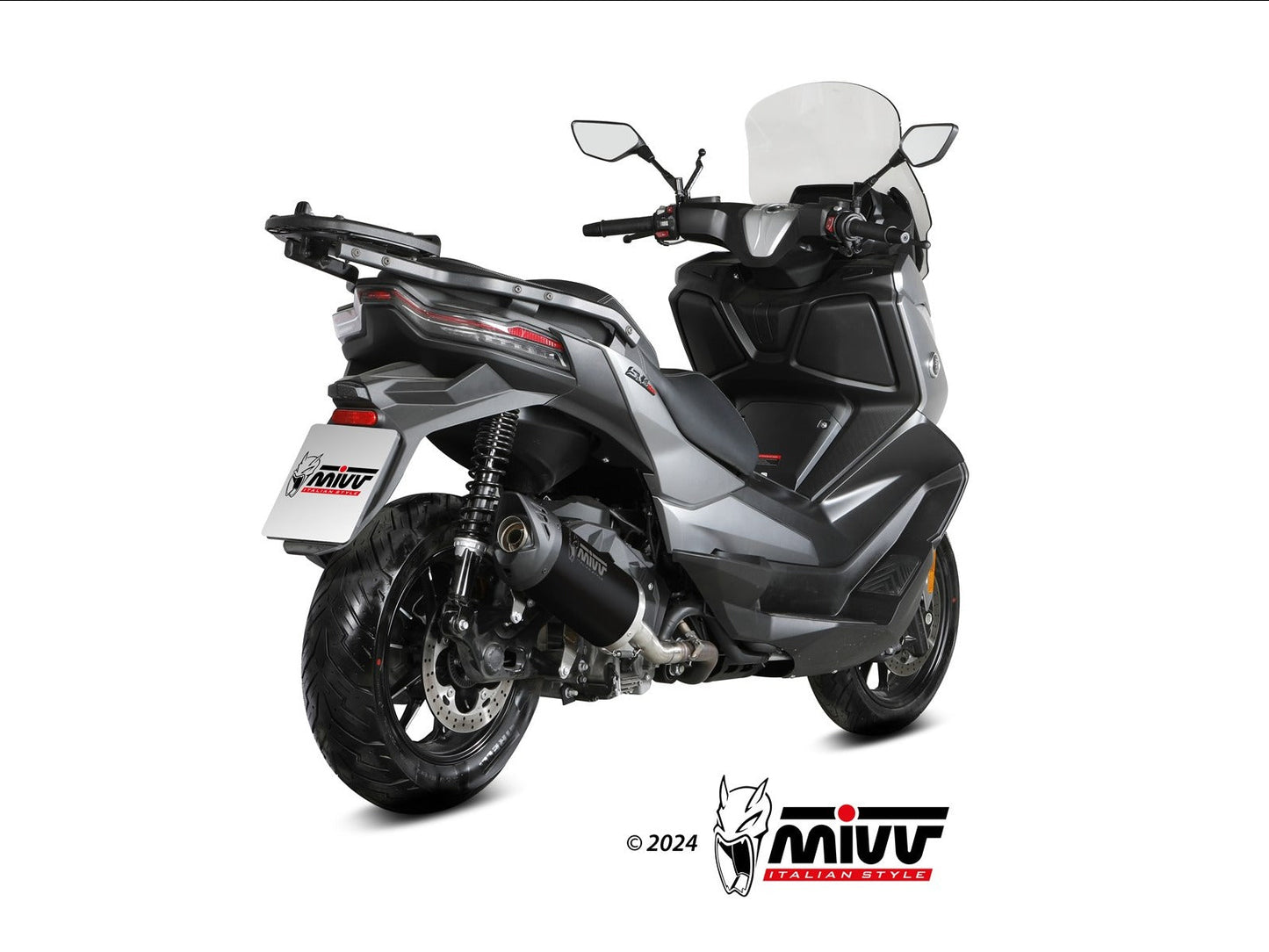 MIVV MV.VO.0001 VOGE SFIDA SR4 MAX ( 2024+ ) Slip-on Exhaust "Mover" (black; approved) – Accessories in the 2WheelsHero Motorcycle Aftermarket Accessories and Parts Online Shop