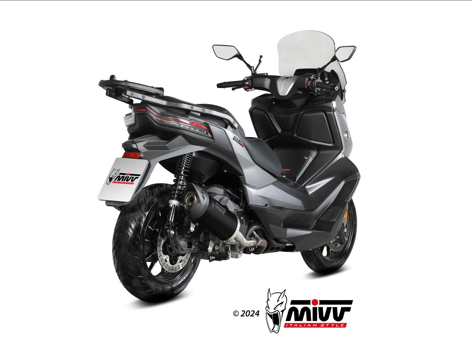 MIVV MV.VO.0001 VOGE SFIDA SR4 MAX ( 2024+ ) Slip-on Exhaust "Mover" (black; approved) – Accessories in the 2WheelsHero Motorcycle Aftermarket Accessories and Parts Online Shop