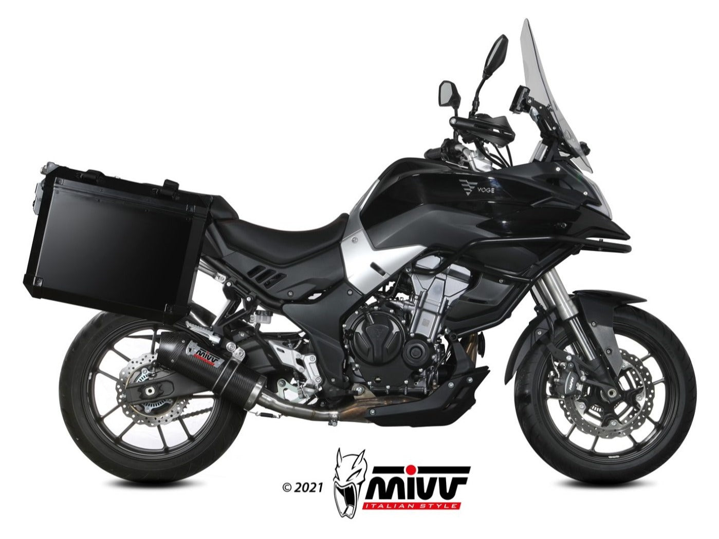 MIVV VO.001 VOGE VALICO 500 DS / DSX ( 2021+ ) Slip-on Exhaust "Oval" (carbon + cap; approved) – Accessories in the 2WheelsHero Motorcycle Aftermarket Accessories and Parts Online Shop