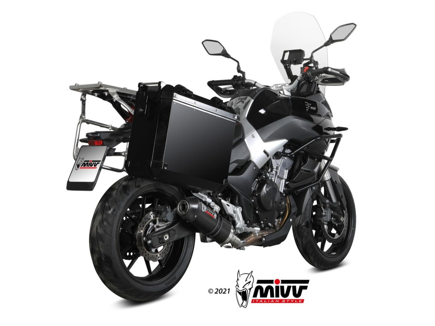 MIVV VO.001 VOGE VALICO 500 DS / DSX ( 2021+ ) Slip-on Exhaust "Oval" (carbon + cap; approved) – Accessories in the 2WheelsHero Motorcycle Aftermarket Accessories and Parts Online Shop