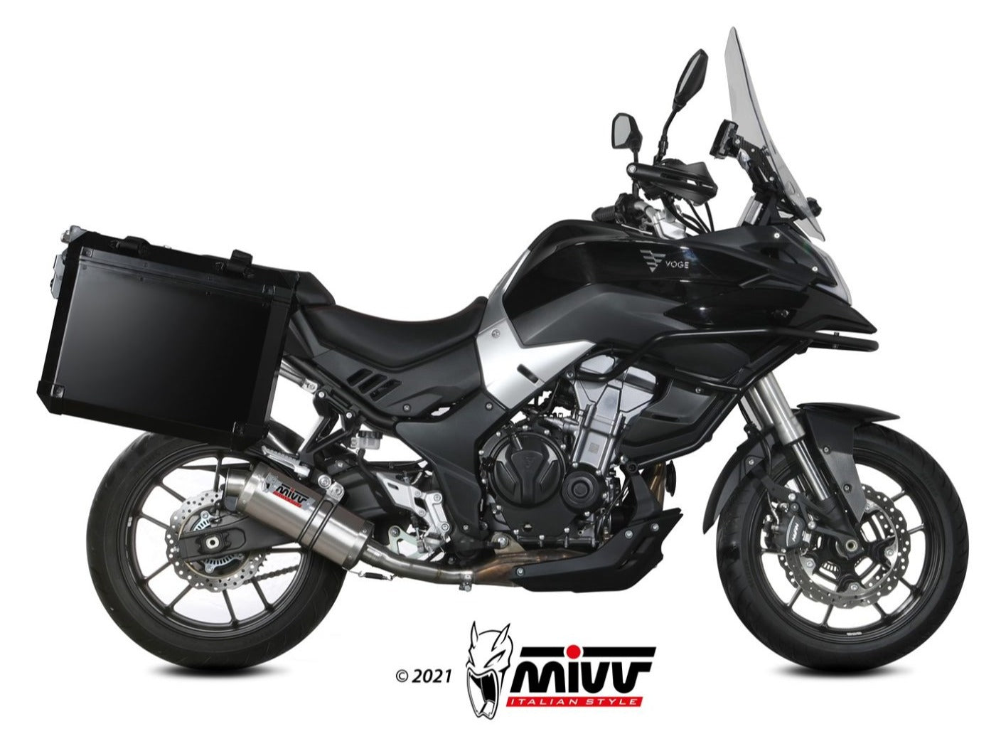 MIVV VO.001 VOGE VALICO 500 DS / DSX ( 2021+ ) Slip-on Exhaust "Oval" (stainless steel; approved) – Accessories in the 2WheelsHero Motorcycle Aftermarket Accessories and Parts Online Shop