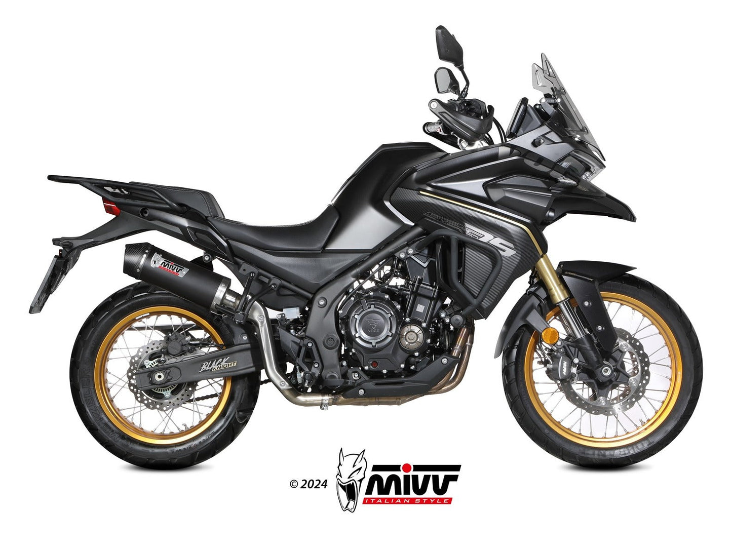 MIVV VO.004 VOGE VALICO 525 DSX ( 2024+ ) Slip-on Exhaust "Oval" (black + carbon cap; approved) – Accessories in the 2WheelsHero Motorcycle Aftermarket Accessories and Parts Online Shop