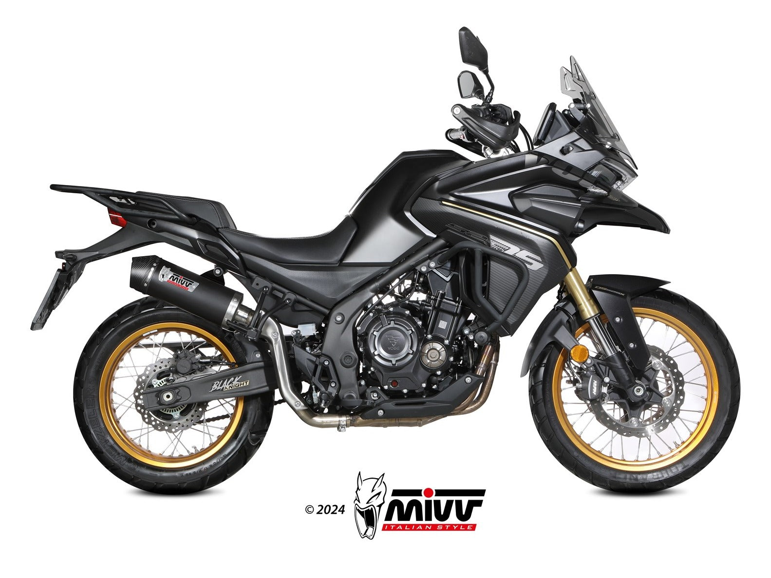 MIVV VO.004 VOGE VALICO 525 DSX ( 2024+ ) Slip-on Exhaust "Oval" (black + carbon cap; approved) – Accessories in the 2WheelsHero Motorcycle Aftermarket Accessories and Parts Online Shop