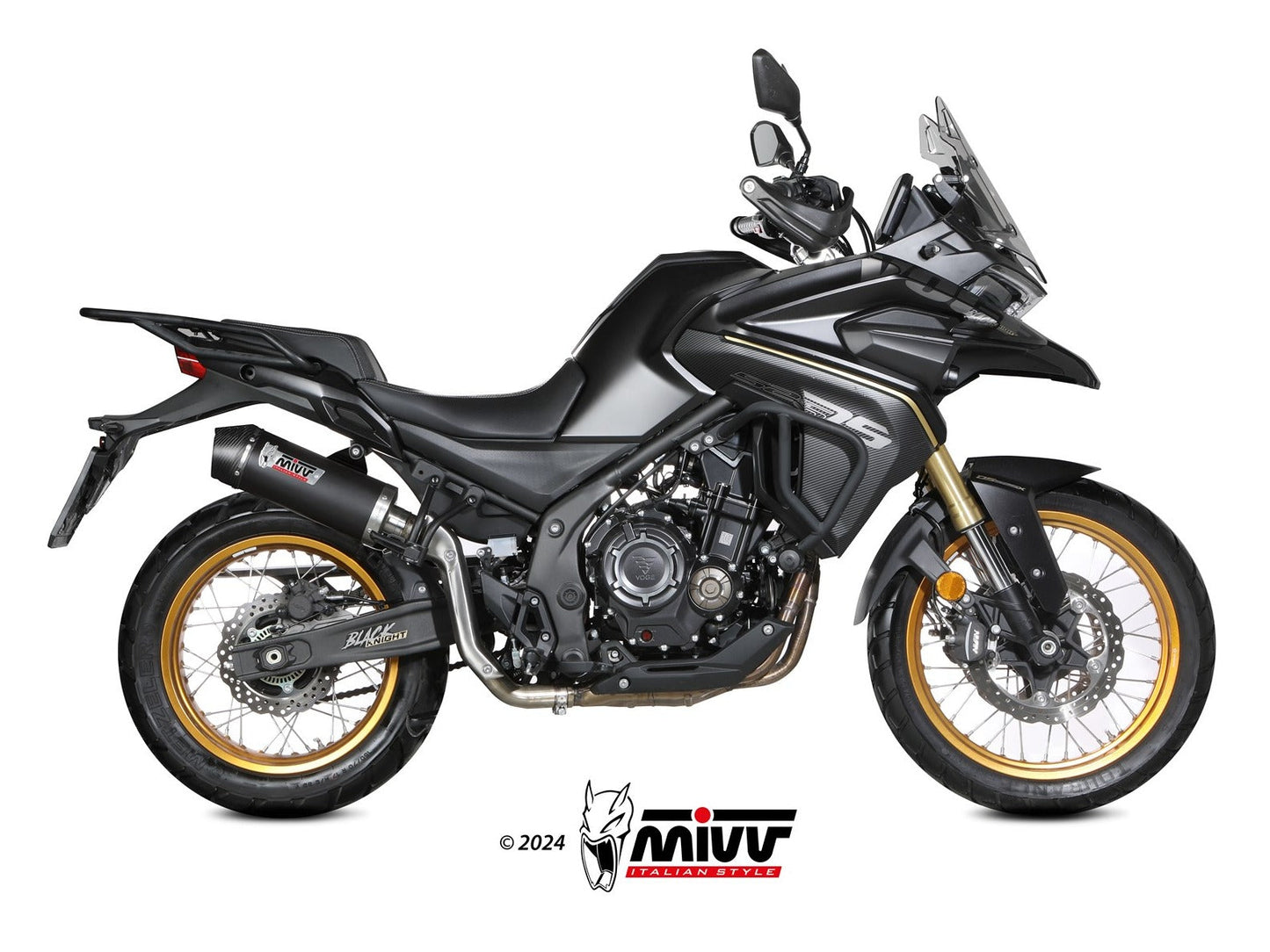 MIVV VO.003 VOGE VALICO 900 DSX ( 2024+ ) Slip-on Exhaust "Oval" (black + carbon cap; approved) – Accessories in the 2WheelsHero Motorcycle Aftermarket Accessories and Parts Online Shop