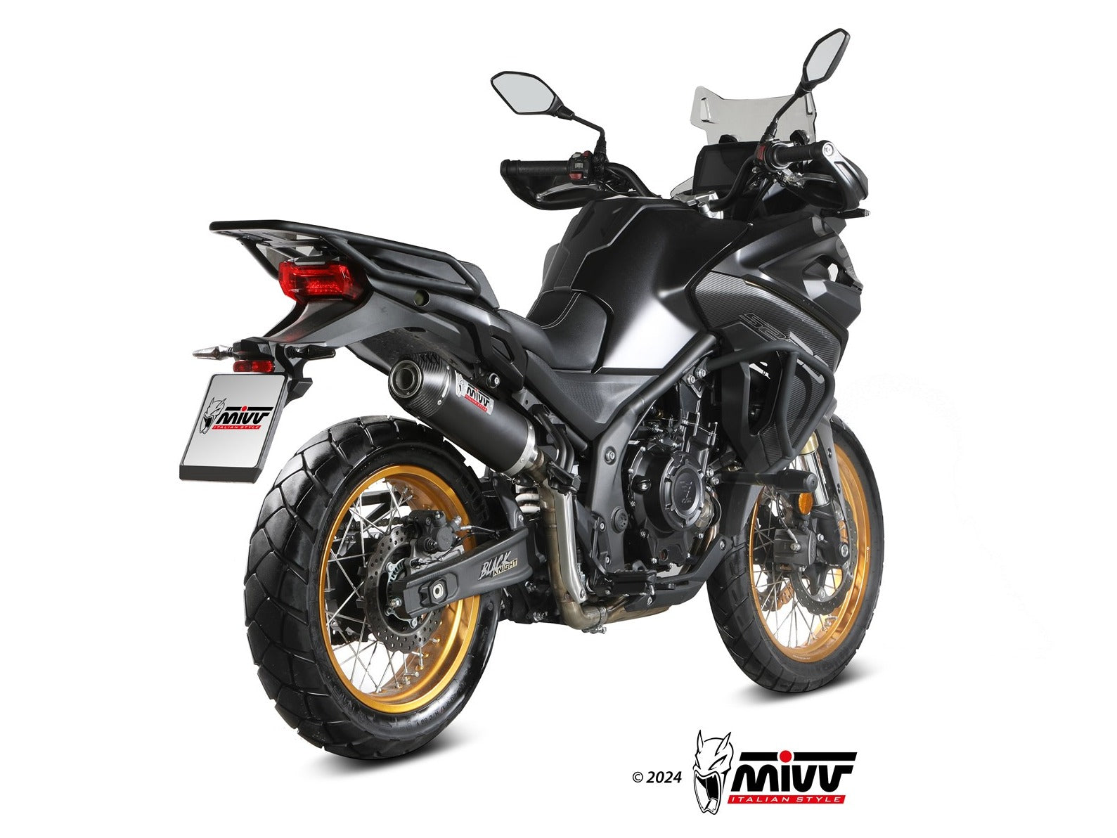 MIVV VO.003 VOGE VALICO 900 DSX ( 2024+ ) Slip-on Exhaust "Oval" (black + carbon cap; approved) – Accessories in the 2WheelsHero Motorcycle Aftermarket Accessories and Parts Online Shop