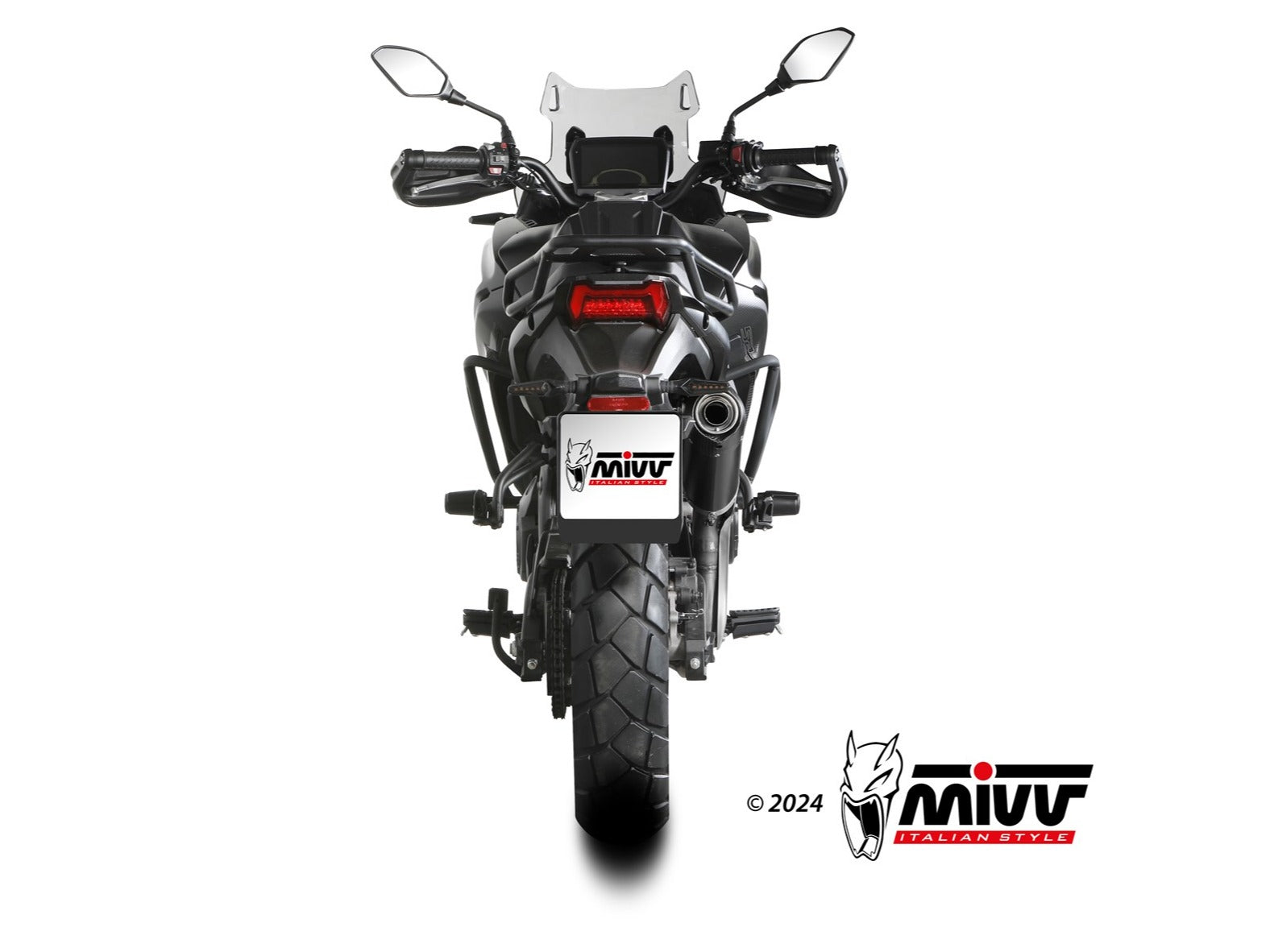 MIVV VO.003 VOGE VALICO 900 DSX ( 2024+ ) Slip-on Exhaust "Oval" (black + carbon cap; approved) – Accessories in the 2WheelsHero Motorcycle Aftermarket Accessories and Parts Online Shop