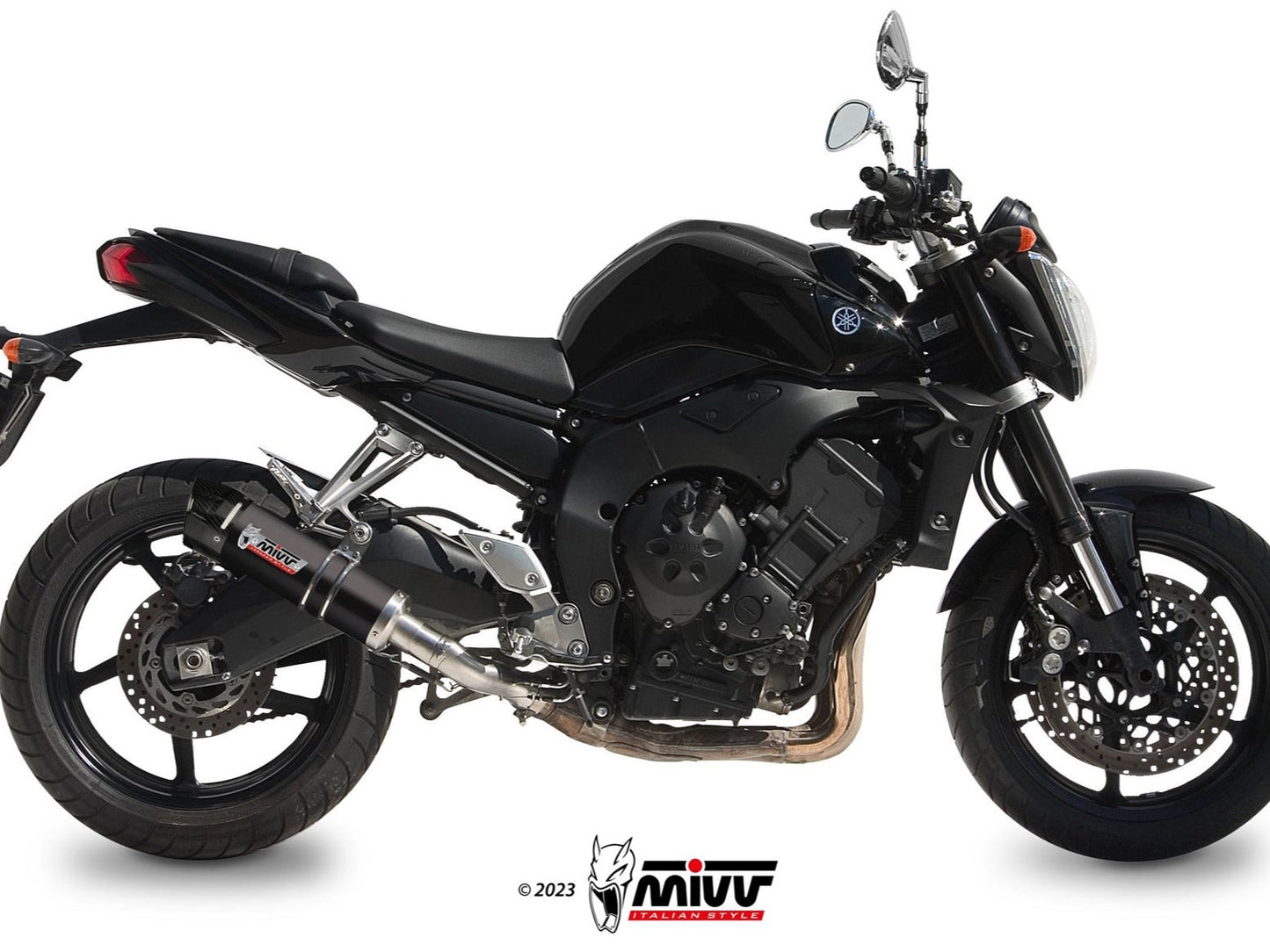 MIVV Y.023 YAMAHA FZ1 / FZ1 FAZER ( 2006 - 2016 ) Slip- on Exhaust "GP" ( black + carbon cap; approved) – Accessories in the 2WheelsHero Motorcycle Aftermarket Accessories and Parts Online Shop