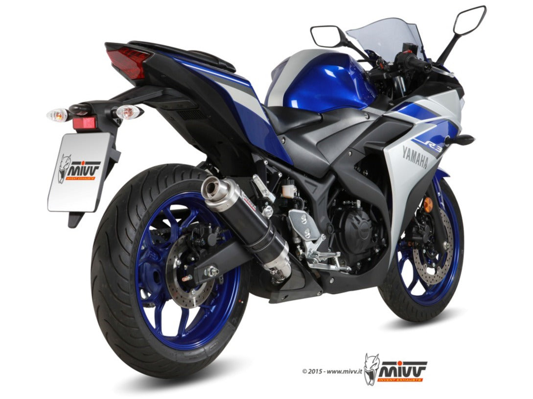 MIVV Y.048 YAMAHA YZF R3 / R25 (2015 - ) Slip On Exhaust "GP" (Black; approved) – Accessories in the 2WheelsHero Motorcycle Aftermarket Accessories and Parts Online Shop