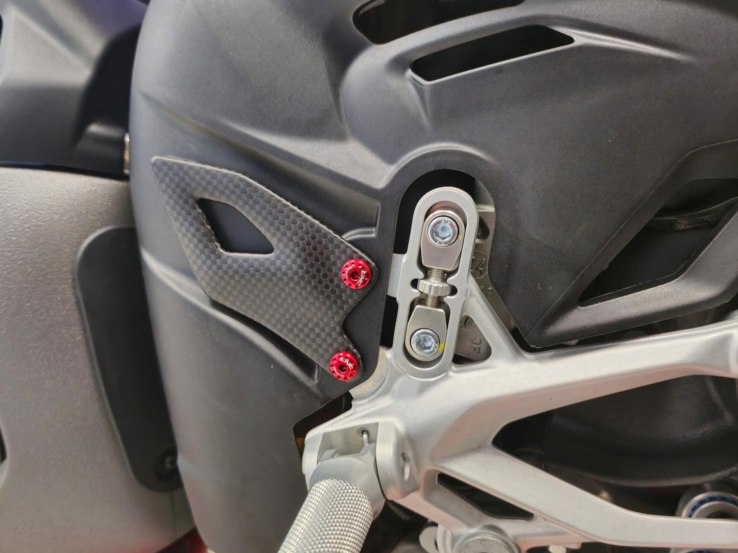 CNC RACING ZA412 Ducati Panigale V4 (2025+) Carbon Heel Guard Kit – Accessories in the Motodeal Motorcycle Aftermarket Accessories and Parts Online Shop
