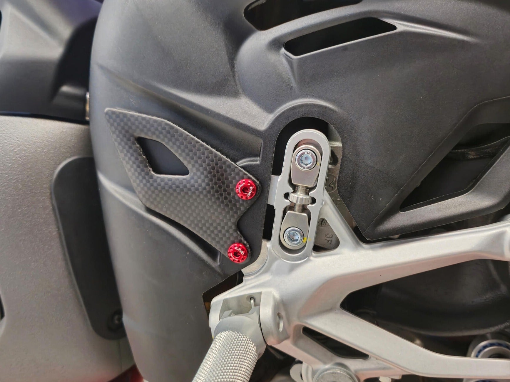 CNC RACING ZA412 Ducati Panigale V4 (2025+) Carbon Heel Guard Kit – Accessories in the Motodeal Motorcycle Aftermarket Accessories and Parts Online Shop