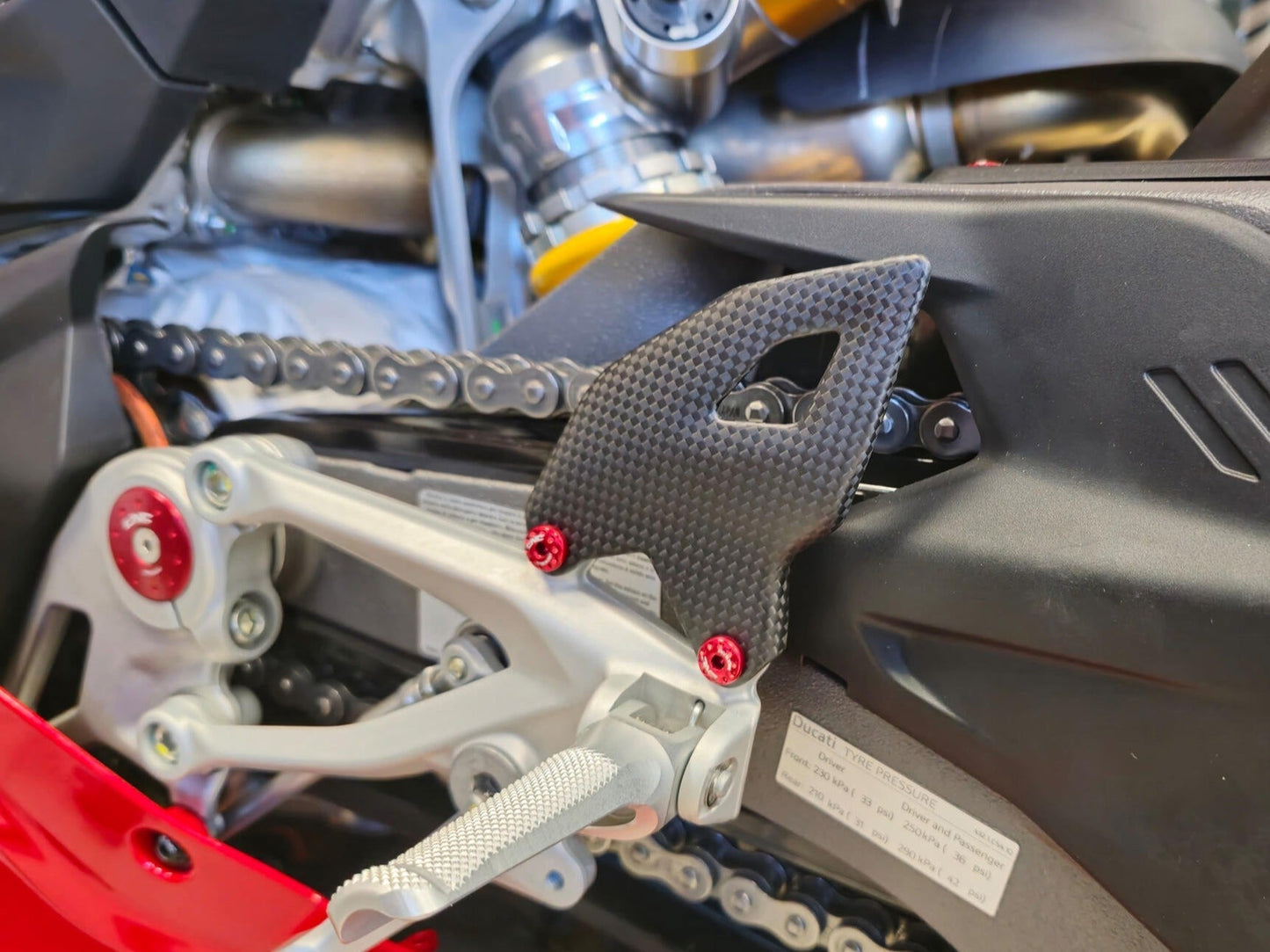 CNC RACING ZA412 Ducati Panigale V4 (2025+) Carbon Heel Guard Kit – Accessories in the Motodeal Motorcycle Aftermarket Accessories and Parts Online Shop