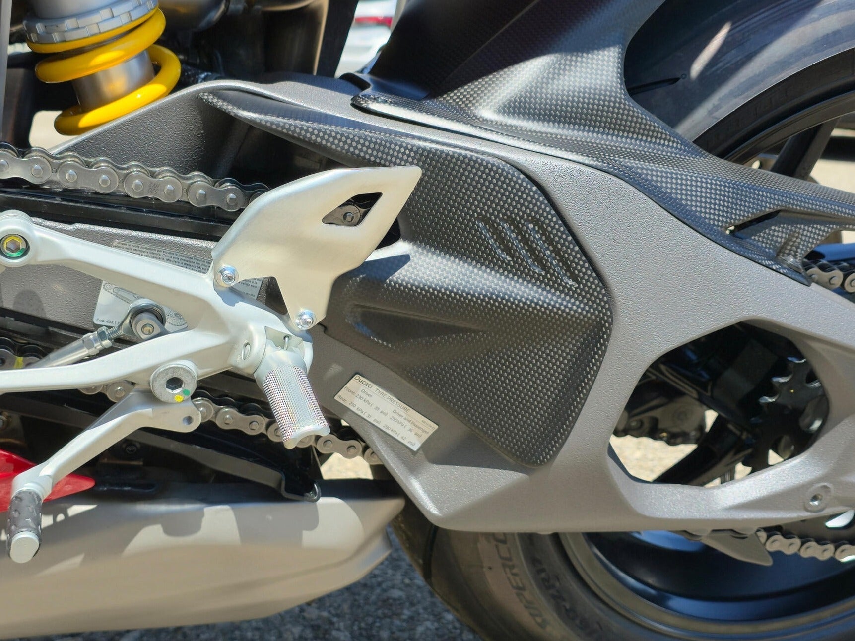 CNC RACING ZA419 Ducati Panigale V4 / Streetfighter V4 (2025+) Carbon Swingarm Cover – Accessories in the Motodeal Motorcycle Aftermarket Accessories and Parts Online Shop