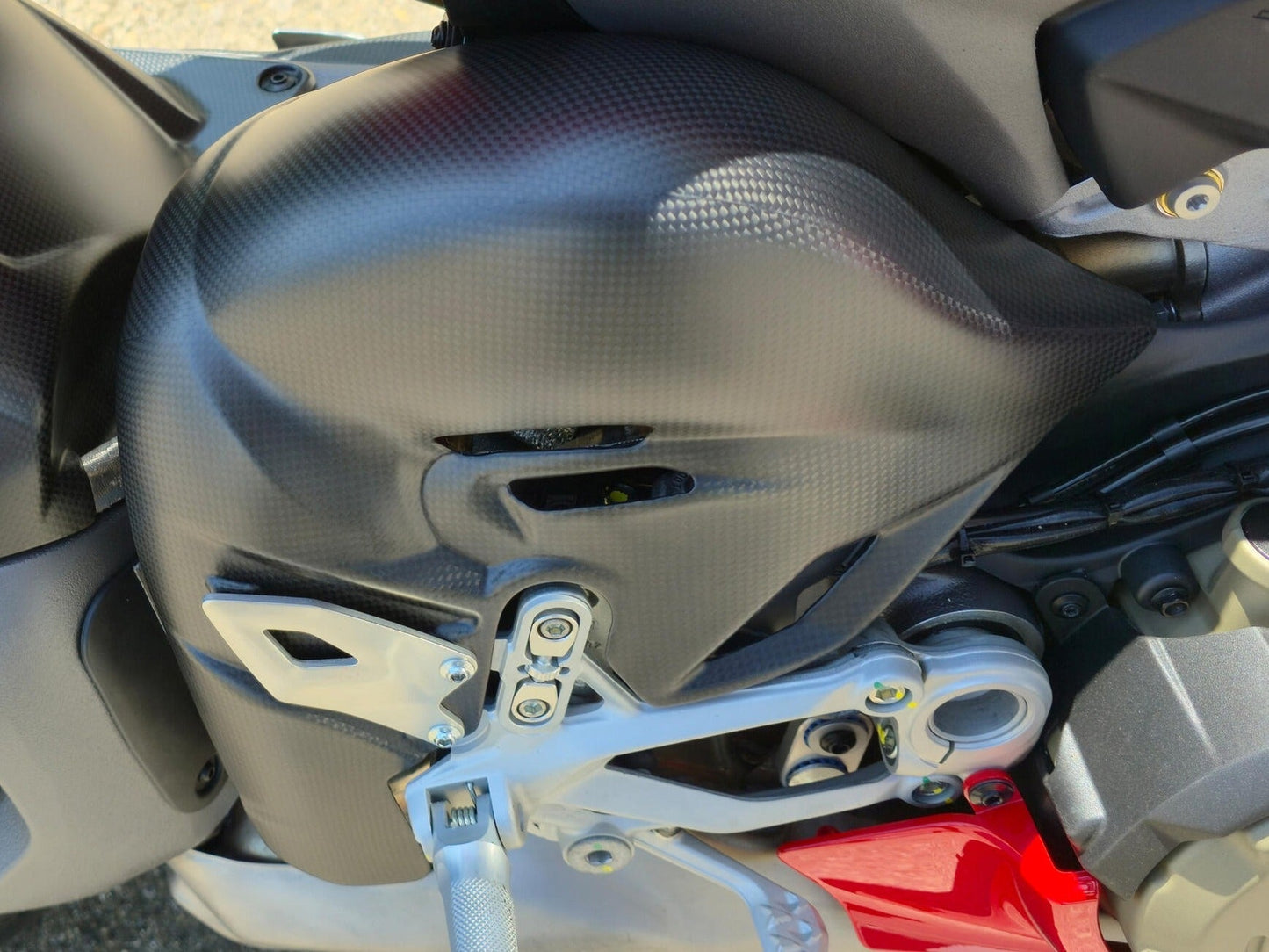 CNC RACING ZA423 Ducati Panigale V4 (2025+) Carbon Exhaust Pipes Heat Guard – Accessories in the Motodeal Motorcycle Aftermarket Accessories and Parts Online Shop