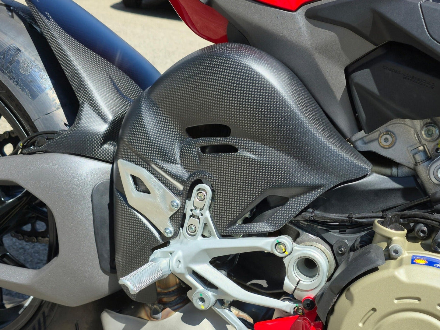 CNC RACING ZA423 Ducati Panigale V4 (2025+) Carbon Exhaust Pipes Heat Guard – Accessories in the Motodeal Motorcycle Aftermarket Accessories and Parts Online Shop