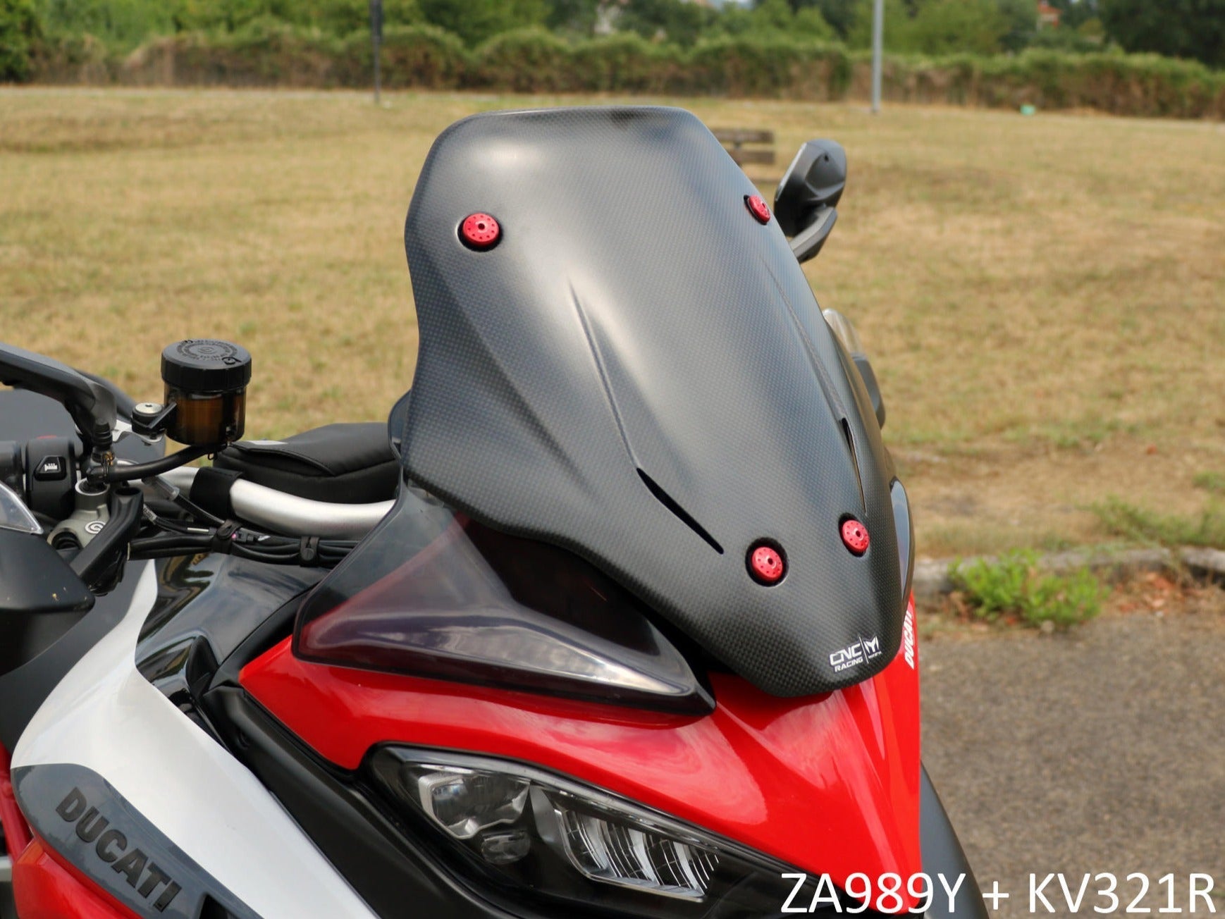 ZA989 - CNC RACING Ducati Multistrada V4 (2021+) Carbon Sport Screen – Accessories in the Motodeal Motorcycle Aftermarket Accessories and Parts Online Shop