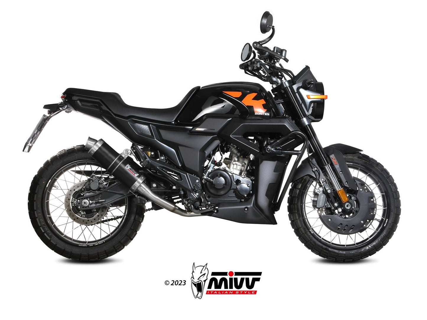MIVV Z.003 ZONTES ZT 125 GK ( 2021+ ) Full System High Exhaust "GP" (black; approved) – Accessories in the 2WheelsHero Motorcycle Aftermarket Accessories and Parts Online Shop
