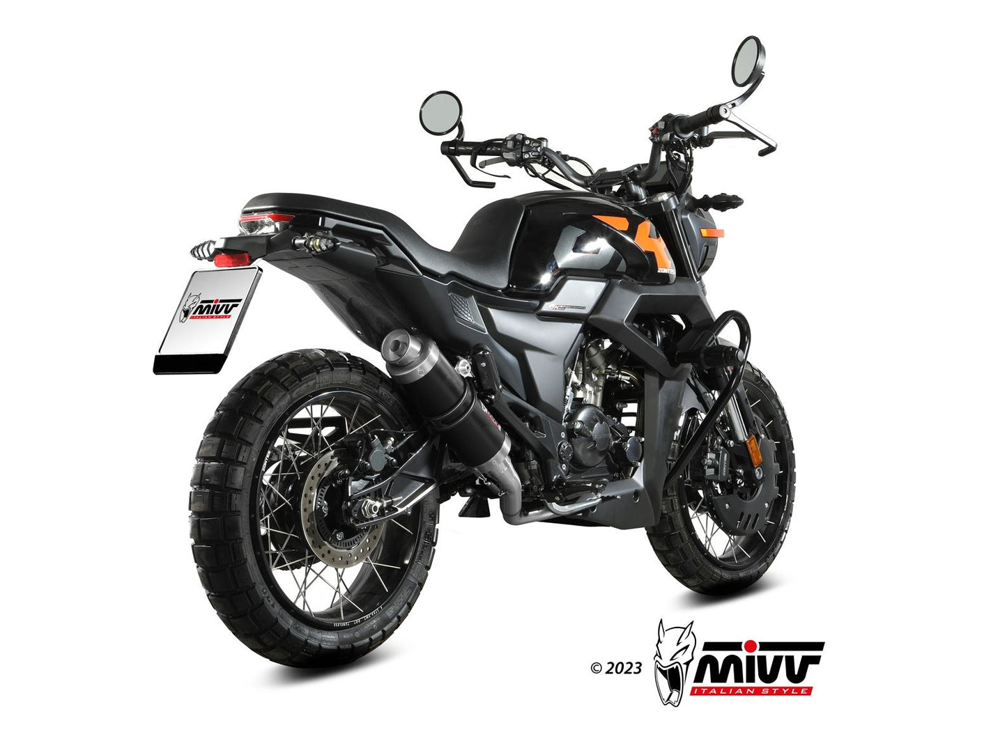 MIVV Z.003 ZONTES ZT 125 GK ( 2021+ ) Full System High Exhaust "GP" (black; approved) – Accessories in the 2WheelsHero Motorcycle Aftermarket Accessories and Parts Online Shop
