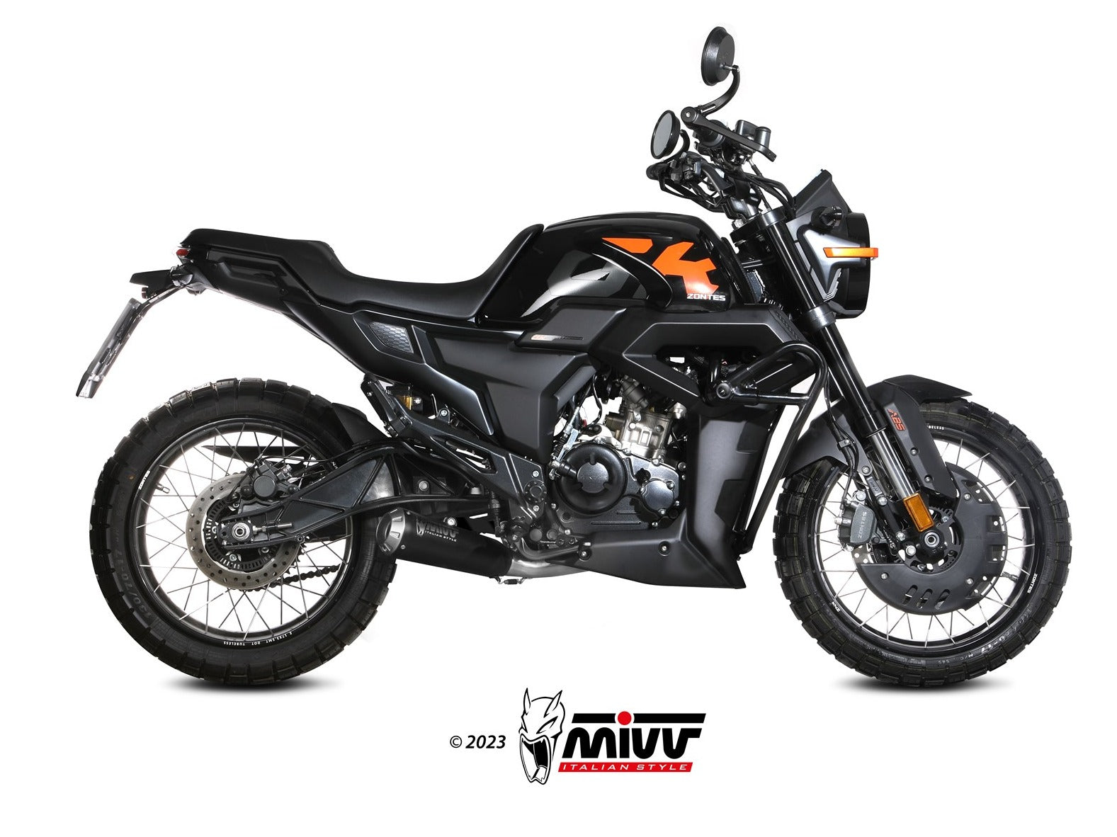 MIVV Z.004 ZONTES ZT 125 GK ( 2021+ ) Full System Exhaust "X-M1" (black; not approved) – Accessories in the 2WheelsHero Motorcycle Aftermarket Accessories and Parts Online Shop