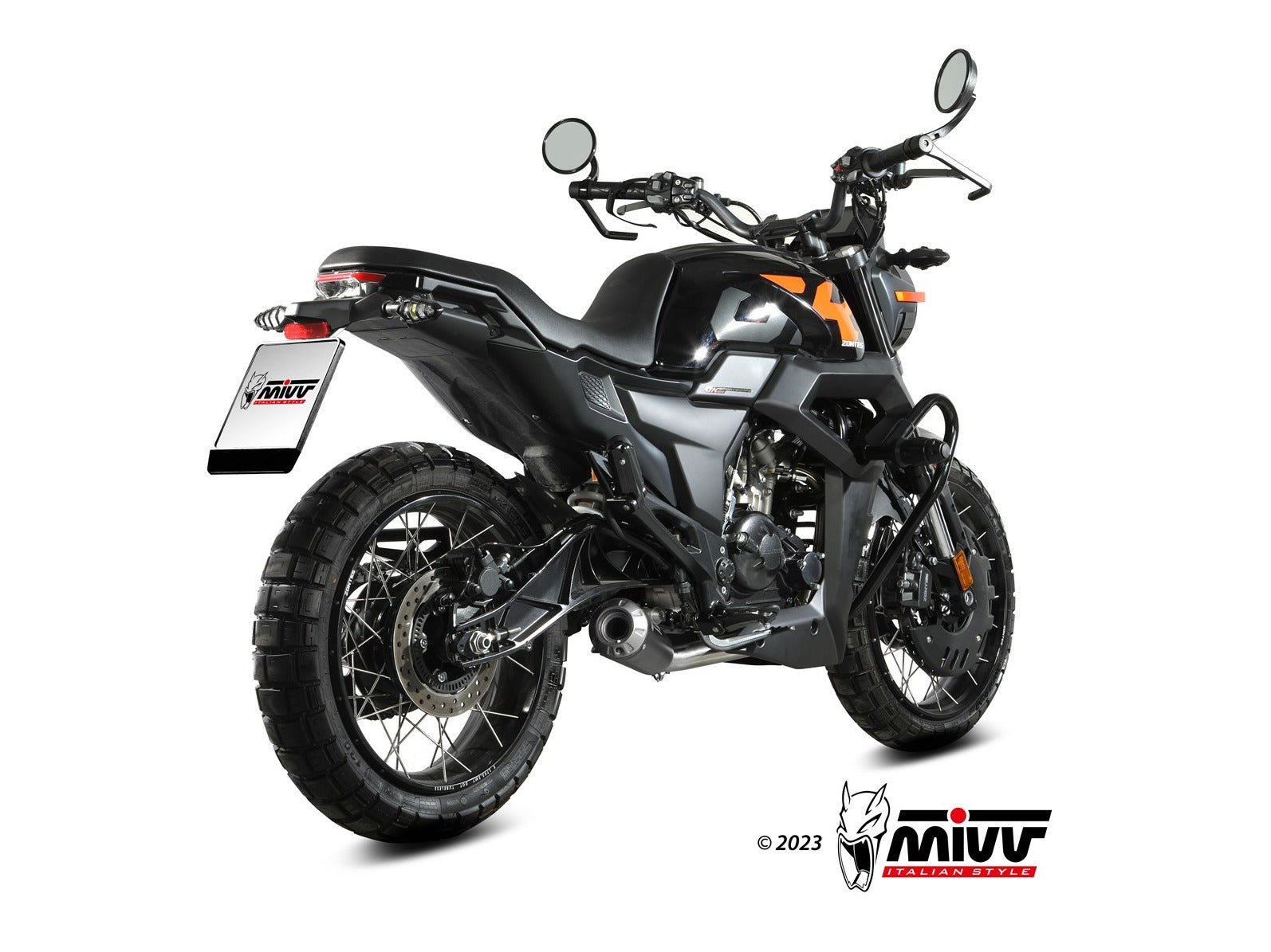 MIVV Z.004 ZONTES ZT 125 GK ( 2021+ ) Full System Exhaust "X-M1" (black; not approved) – Accessories in the 2WheelsHero Motorcycle Aftermarket Accessories and Parts Online Shop