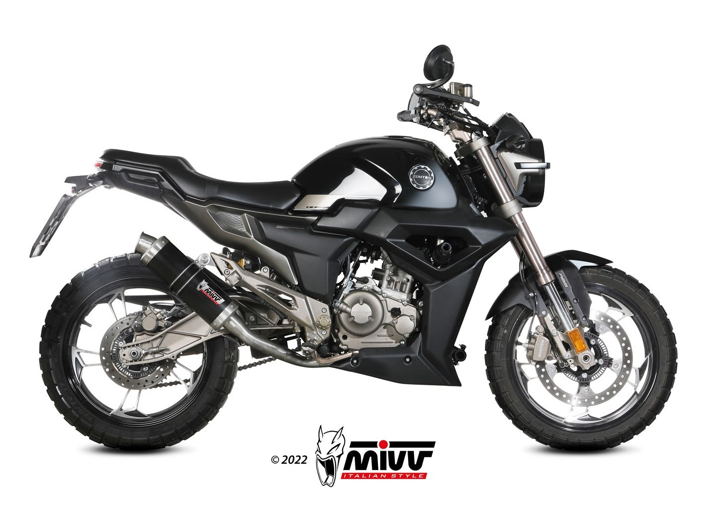 MIVV Z.001 ZONTES ZT 125 G1 / U ( 2021+ ) Full System High Exhaust "GP" (black; approved) – Accessories in the 2WheelsHero Motorcycle Aftermarket Accessories and Parts Online Shop