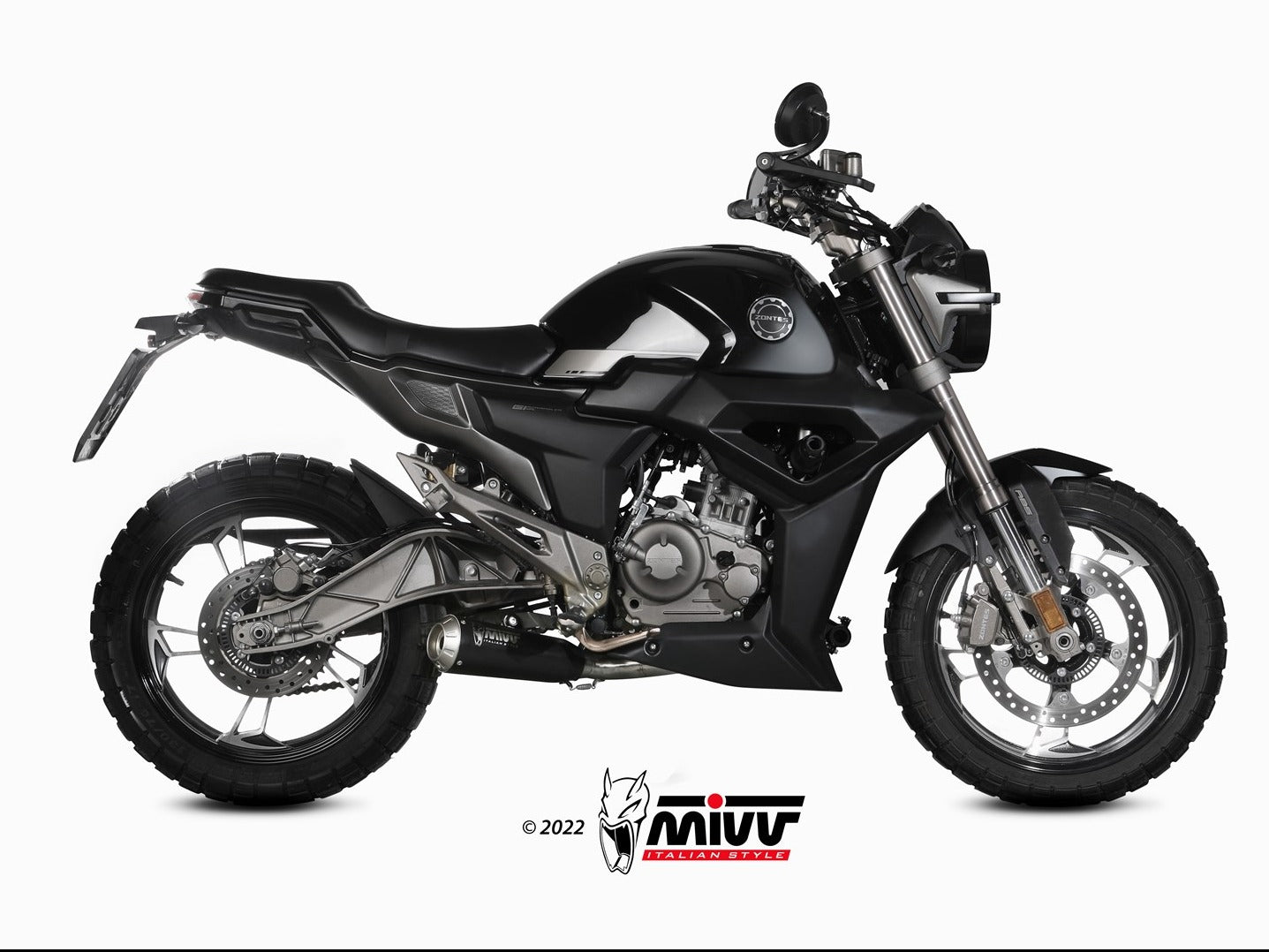 MIVV Z.002 ZONTES ZT 125 G1 / U ( 2021+ ) Full System Exhaust "X-M1" (black; not approved) – Accessories in the 2WheelsHero Motorcycle Aftermarket Accessories and Parts Online Shop