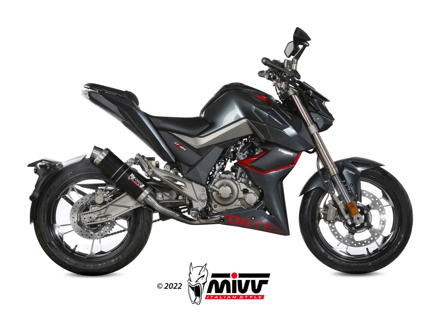 MIVV Z.001 ZONTES ZT 125 G1 / U ( 2021+ ) Full System High Exhaust "GP" (black; approved) – Accessories in the 2WheelsHero Motorcycle Aftermarket Accessories and Parts Online Shop