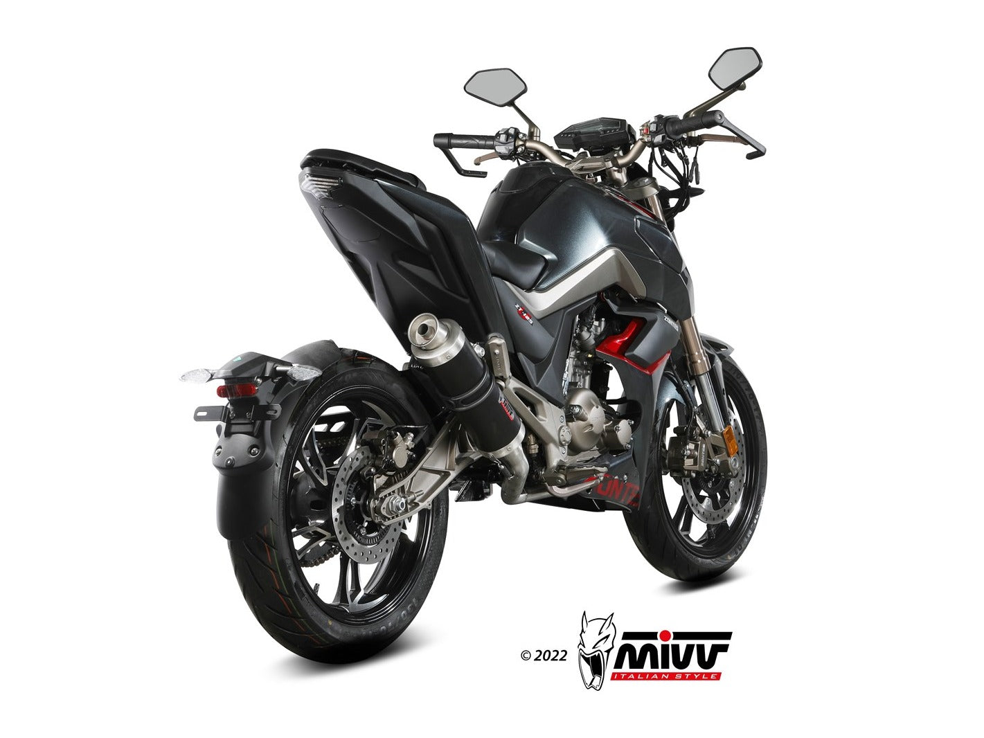 MIVV Z.001 ZONTES ZT 125 G1 / U ( 2021+ ) Full System High Exhaust "GP" (black; approved) – Accessories in the 2WheelsHero Motorcycle Aftermarket Accessories and Parts Online Shop
