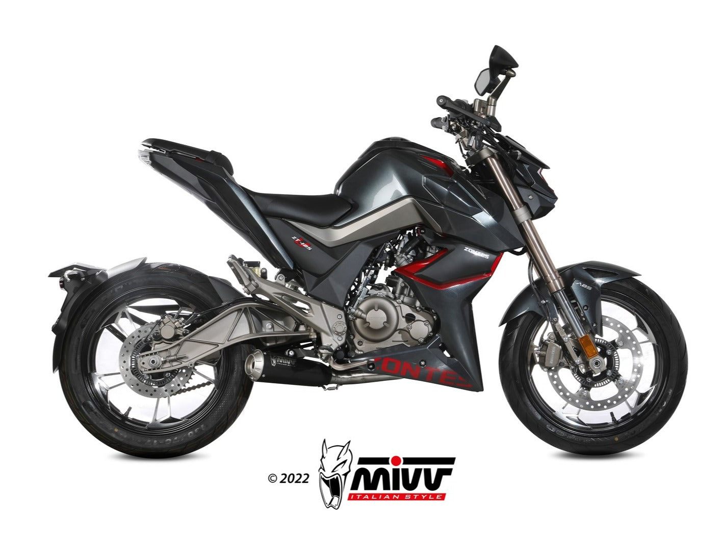 MIVV Z.002 ZONTES ZT 125 G1 / U ( 2021+ ) Full System Exhaust "X-M1" (black; not approved) – Accessories in the 2WheelsHero Motorcycle Aftermarket Accessories and Parts Online Shop
