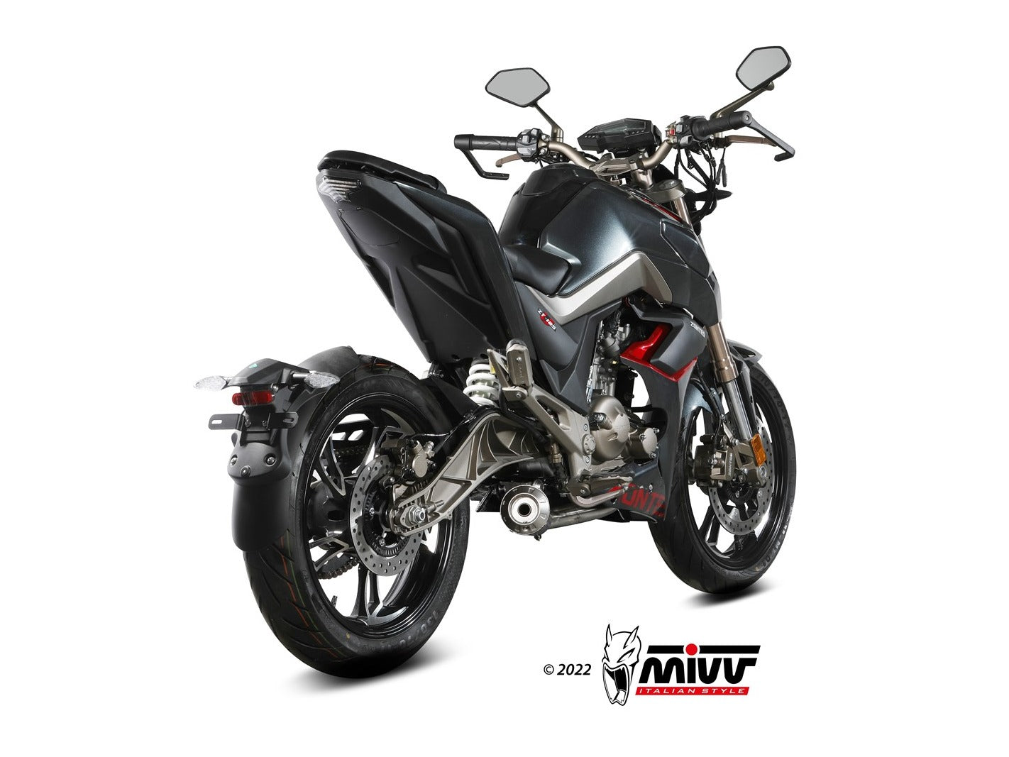 MIVV Z.002 ZONTES ZT 125 G1 / U ( 2021+ ) Full System Exhaust "X-M1" (black; not approved) – Accessories in the 2WheelsHero Motorcycle Aftermarket Accessories and Parts Online Shop