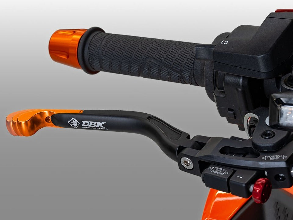 L38 - DBK Moto Guzzi V100 Mandello (2022+) / KTM Superduke 1390 (2024+) Double Adjusable Handlebar Levers "Ultimate" – Accessories in the Motodeal Motorcycle Aftermarket Accessories and Parts Online Shop