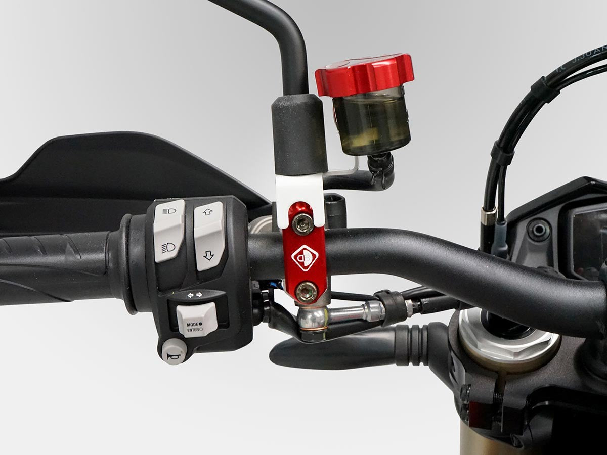 CVS04 - DUCABIKE Ducati Master Cylinder Clamp (mirror mount tread M10; left) – Accessories in the Motodeal Motorcycle Aftermarket Accessories and Parts Online Shop