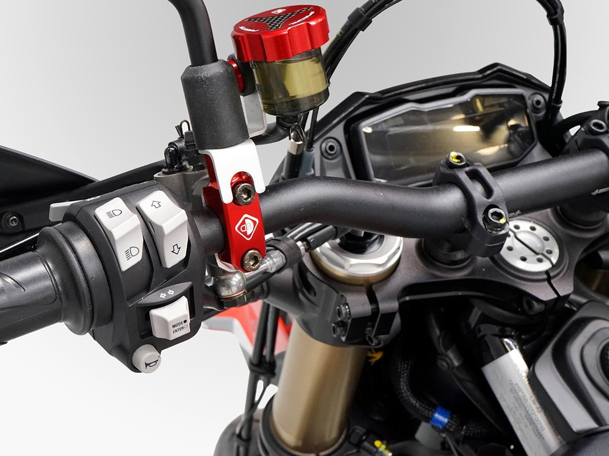 CVS04 - DUCABIKE Ducati Master Cylinder Clamp (mirror mount tread M10; left) – Accessories in the Motodeal Motorcycle Aftermarket Accessories and Parts Online Shop