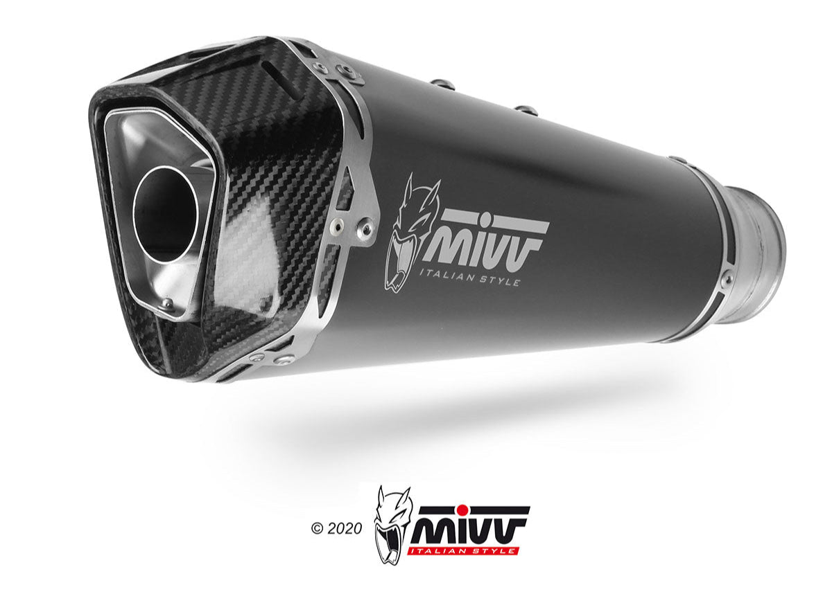 MIVV D.030 Ducati Monster 1200 (14/16) Slip-on Exhaust "Delta Race" (black; approved) – Accessories in the 2WheelsHero Motorcycle Aftermarket Accessories and Parts Online Shop
