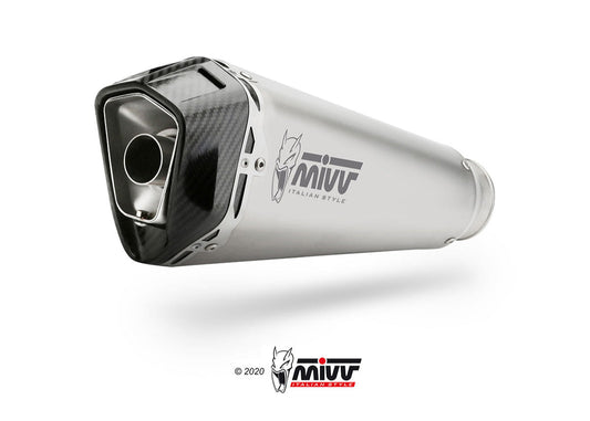 MIVV A.011 Aprilia Tuono125 (17/20) Slip-on Exhaust "Delta Race" (stainless steel; approved) – Accessories in the 2WheelsHero Motorcycle Aftermarket Accessories and Parts Online Shop