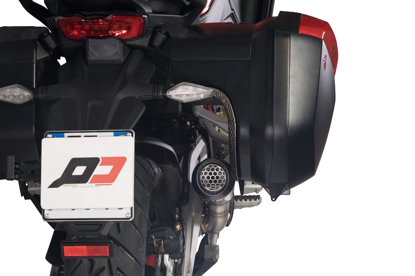 QD EXHAUST Ducati Multistrada V4 (2021+) Titanium Slip-on Exhaust "Gunshot" (EU homologated; dark) – Accessories in the 2WheelsHero Motorcycle Aftermarket Accessories and Parts Online Shop