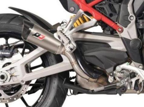 QD EXHAUST Ducati Multistrada V4 (2021+) Titanium Slip-on Exhaust "Gunshot" (EU homologated; titanium carbon) – Accessories in the 2WheelsHero Motorcycle Aftermarket Accessories and Parts Online Shop