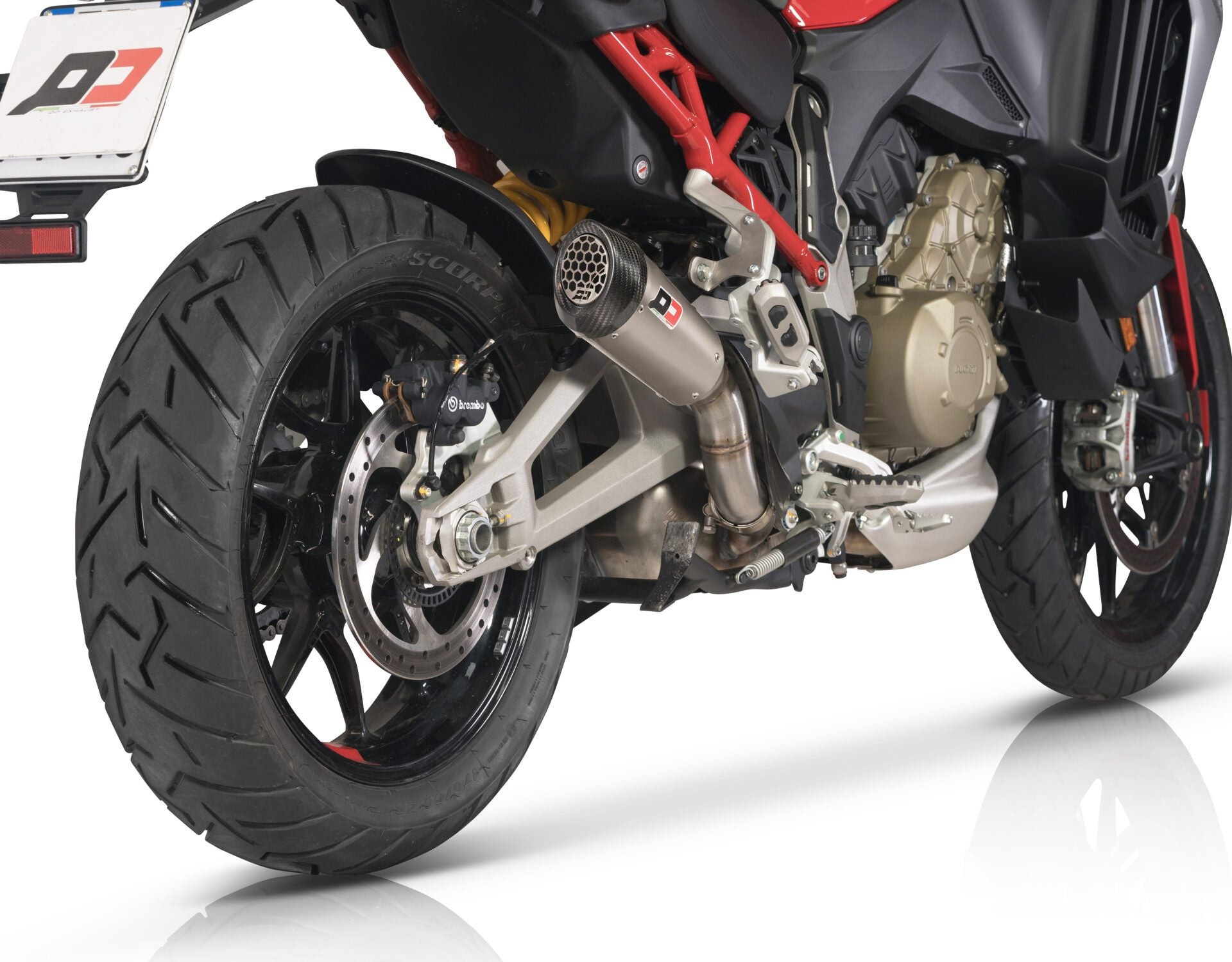 QD EXHAUST Ducati Multistrada V4 (2021+) Titanium Slip-on Exhaust "Gunshot" (EU homologated; titanium carbon) – Accessories in the 2WheelsHero Motorcycle Aftermarket Accessories and Parts Online Shop