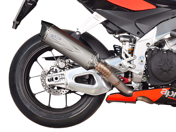 SPARK GAP0407 Aprilia RSV4 / Tuono V4 (2017+) Titanium Slip-on Exhaust "Force Evo" (racing)