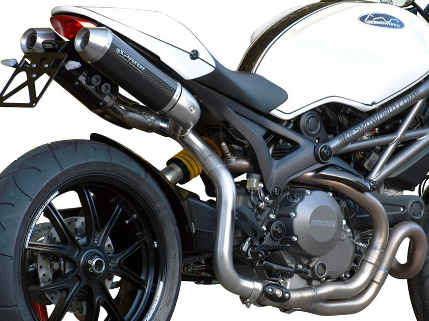 SPARK GDU0829 Ducati Monster 1100 Evo (11/13) Semi-full Exhaust System "Round" (EU homologated)