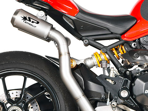 SPARK GDU0836 Ducati Monster 1200R (16/19) High Position Dual Slip-on Exhaust "MotoGP" (racing)