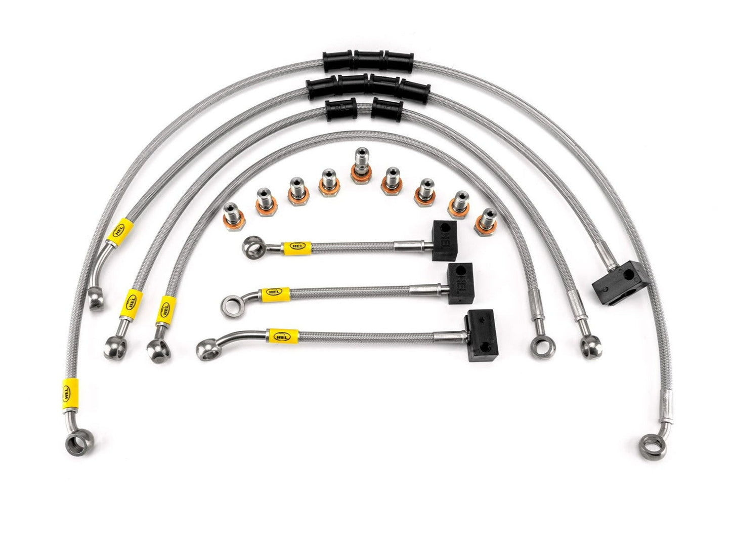 HEL PERFORMANCE HBF9902 Yamaha XSR700 ABS (15/21) Flexible Braided Brake Lines Kit (ABS replacement) – Accessories in the 2WheelsHero Motorcycle Aftermarket Accessories and Parts Online Shop