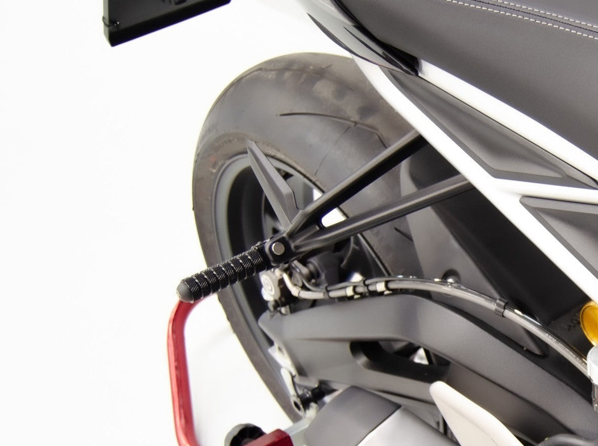 KAPM05 - DBK Triumph Street Triple 765 S / R / RS (2017+) Footpeg Supports (passenger) – Accessories in the Motodeal Motorcycle Aftermarket Accessories and Parts Online Shop