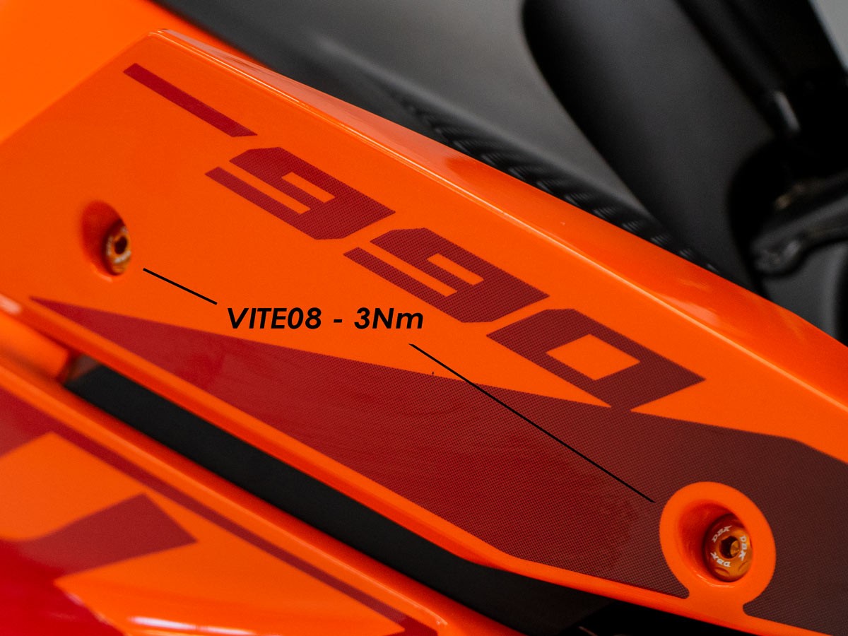 KVT71 - DBK KTM 990 Duke (2024+) Front Side Panels Screws Kit – Accessories in the Motodeal Motorcycle Aftermarket Accessories and Parts Online Shop