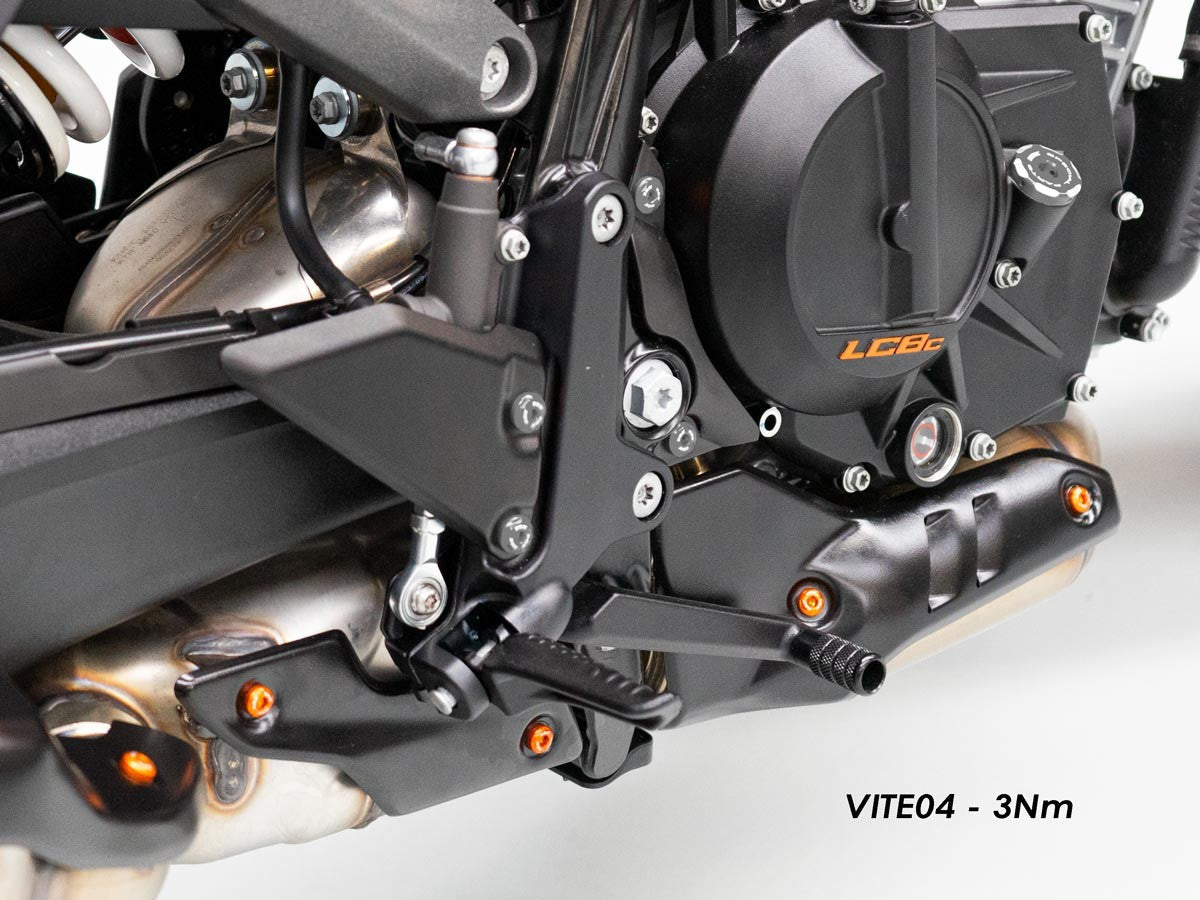 KVT74 - DBK KTM 990 Duke (2024+) Exhaust Protection Screws Kit – Accessories in the Motodeal Motorcycle Aftermarket Accessories and Parts Online Shop