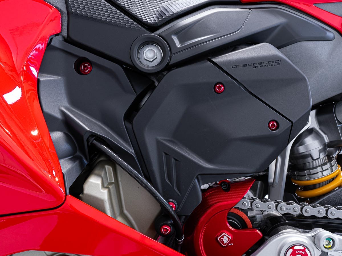 DBK DUCABIKE KVT99 Ducati Panigale V4 Side Tank Panel Screws Kit (left) – Accessories in the Motodeal Motorcycle Aftermarket Accessories and Parts Online Shop