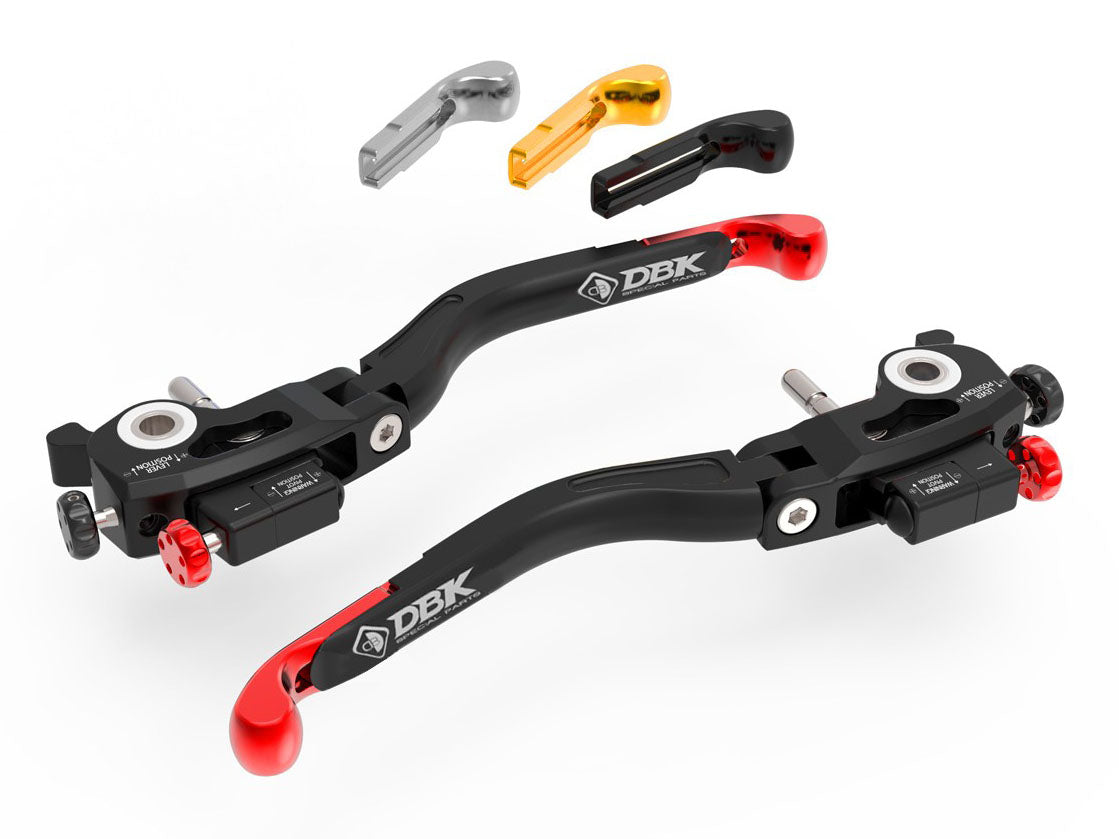 L38 - DBK Moto Guzzi V100 Mandello (2022+) / KTM Superduke 1390 (2024+) Double Adjusable Handlebar Levers "Ultimate" – Accessories in the Motodeal Motorcycle Aftermarket Accessories and Parts Online Shop